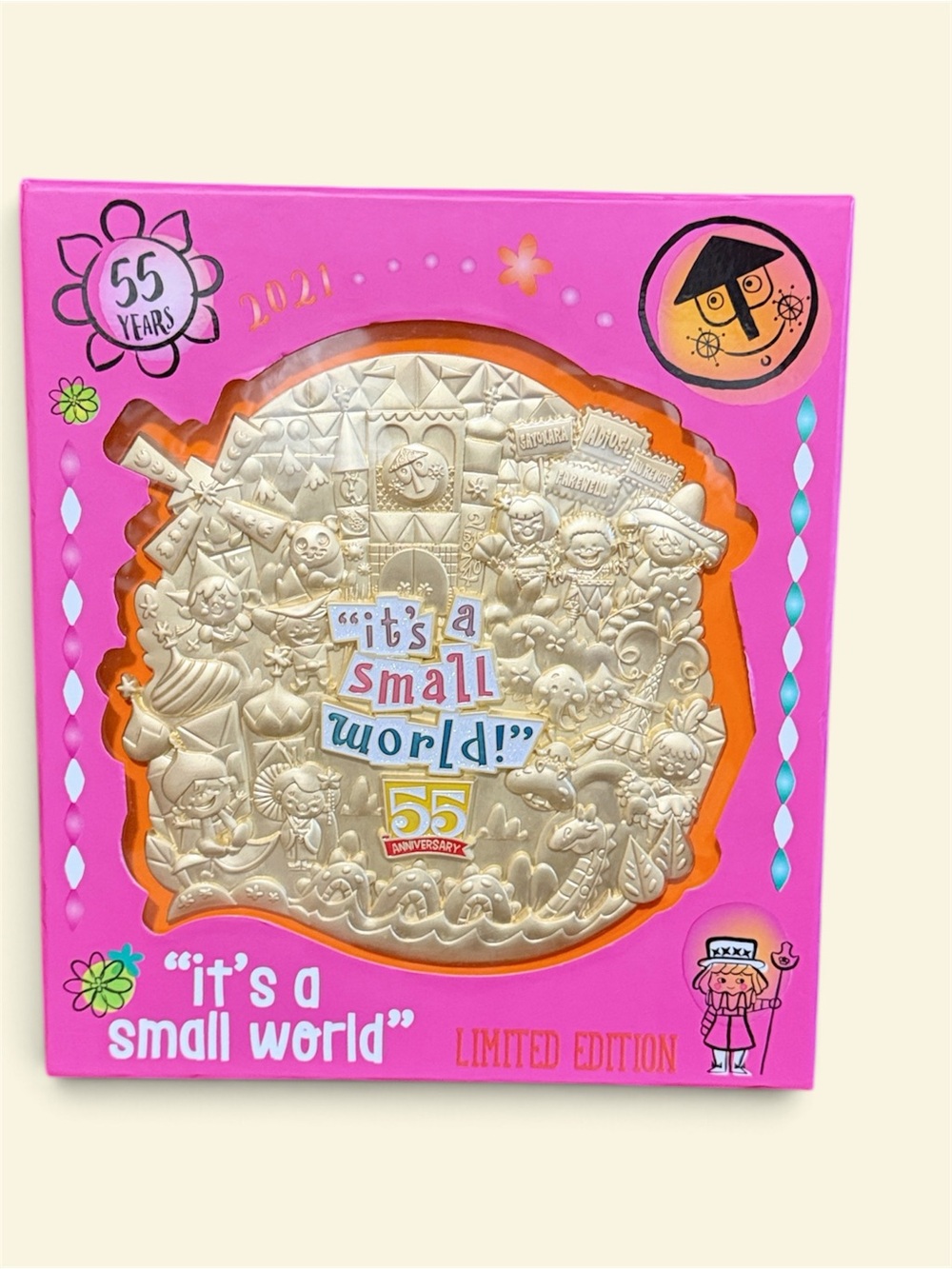 Disney "it's a small world" 55th Anniversary Collectible - Pink & Gold